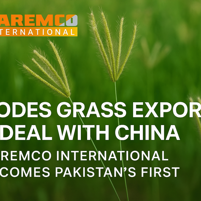 Rhodes Grass Export Deal with China Saremco International Becomes Pakistan’s First
